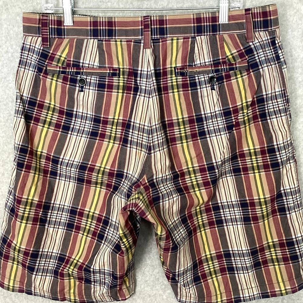 Vtg Y2K Banana Republic Madras Plaid Cotton Shorts Size 35 Preppy Golf (36x10)